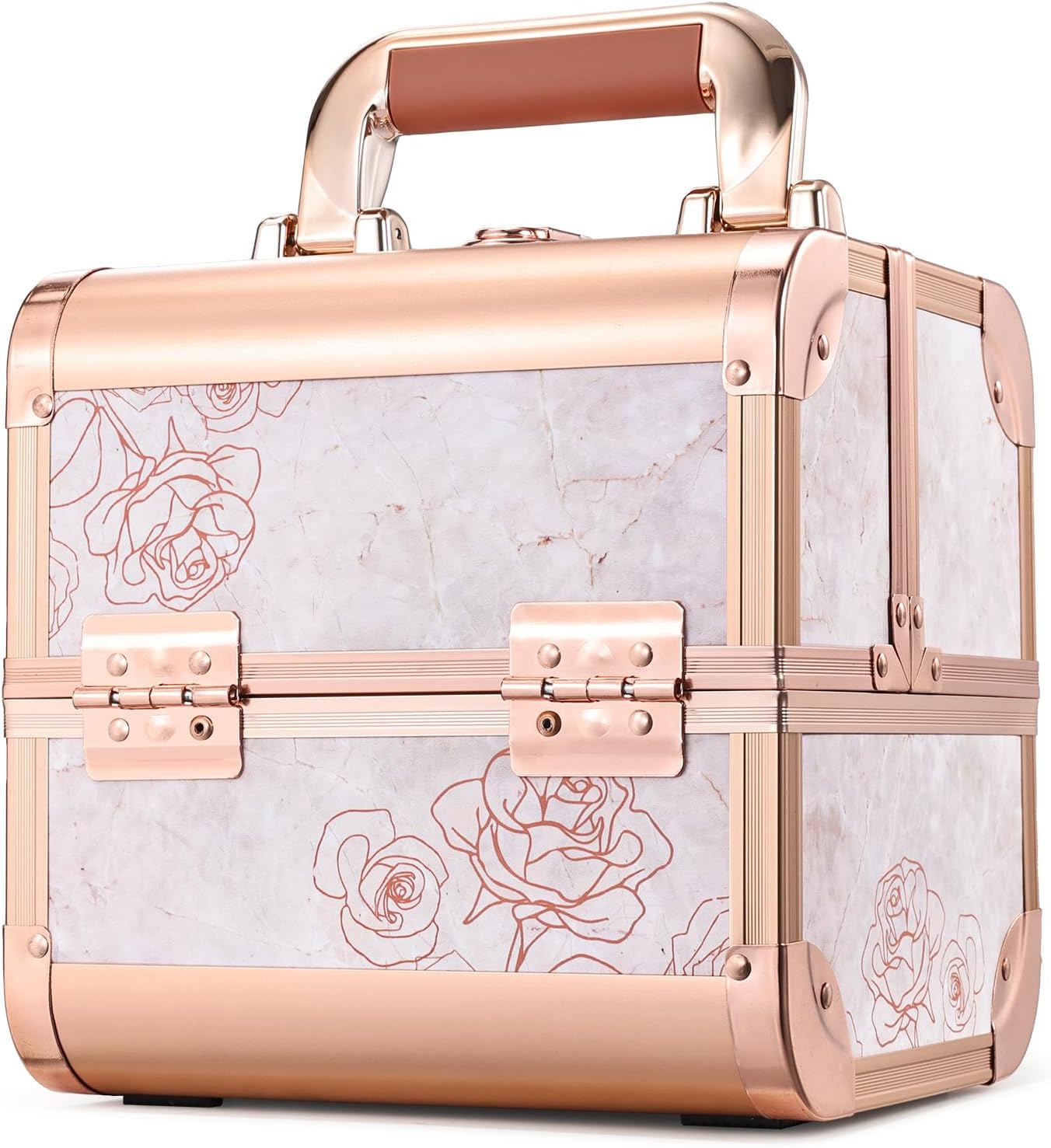 ☆拡大鏡付 三面鏡 メイクボックス(MK-26) 桐材塗装 増田桐箱店/ミラー